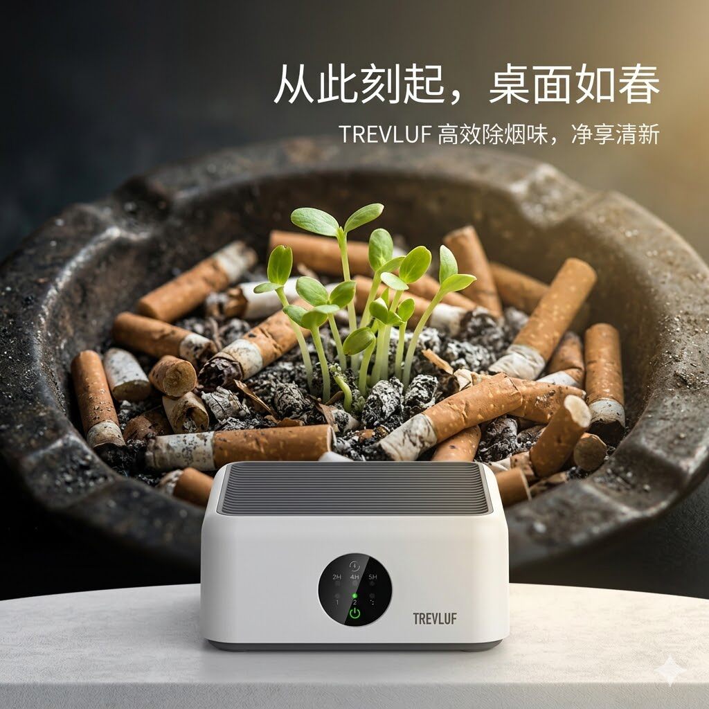 车载空气净化器除二手烟家用桌面小型净化机办公室除异味卧室甲醛