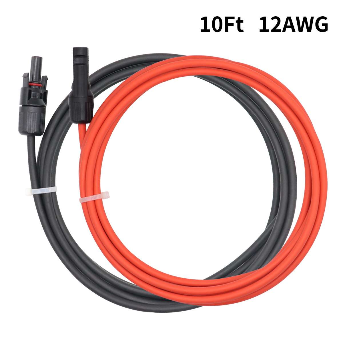 光伏组件MC4 10AWG 20英尺太阳能延长电缆带母和公头连接器6m