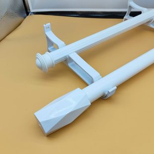 窗帘杆罗马杆双杆简约双层窗帘轨道杆子加厚打孔静音窗杆挂钩杆