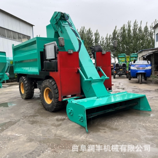 牛粪铲粪设备 自产自销养殖场清粪车四轮5方农用除粪机绞龙式