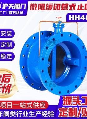 止回阀微阻缓闭蝶式止回阀缓闭式止回阀HH48XHH49XHH46X