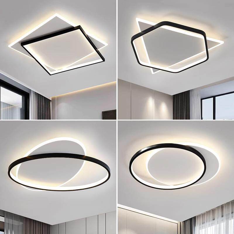 客厅灯长方形LED吸顶灯艺术卧室灯北欧简约现代大气灯具大全套餐