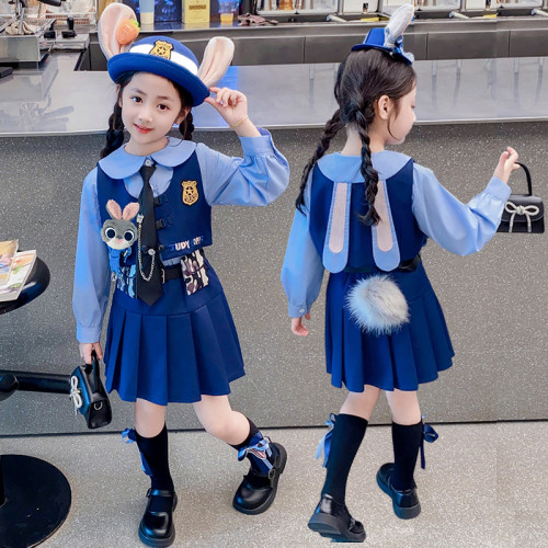 疯狂动物城cos服兔子警官衣服