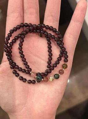 叠戴石榴石手串手链闺蜜款手饰品