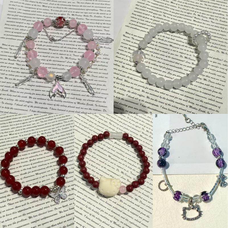 超仙新款甜美森系人鱼水晶手链女ins小众设计百搭学生闺蜜diy手串,饰品/流行首饰/时尚饰品新,手链,淘宝优惠券,粉丝福利购,淘宝优惠卷