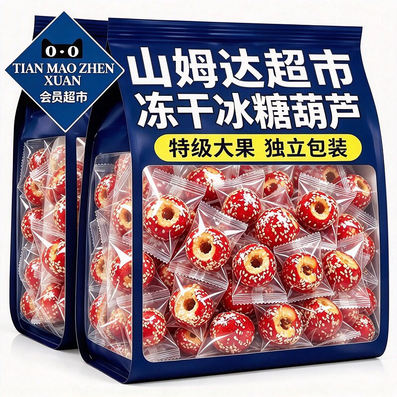 【老北京风味冰糖葫芦】特大果!