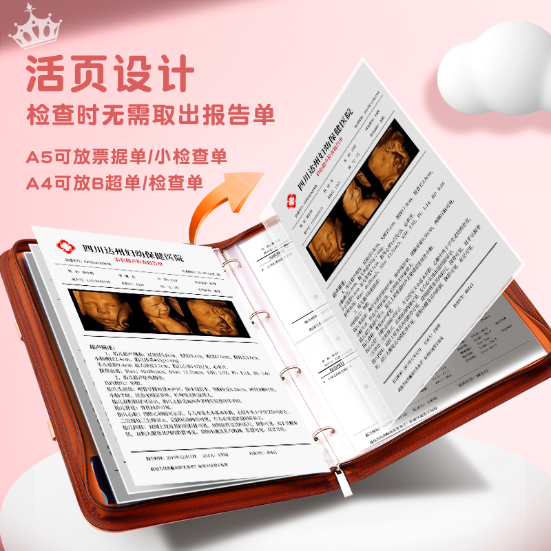 孕检收纳册手提包孕妈产检收纳册b超检查单子孕妇资料产检档案袋