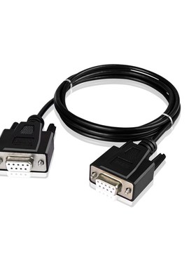 力特 9孔转9孔RS232串口 COM 23交叉线 直连 DB 9针 延长线母对母