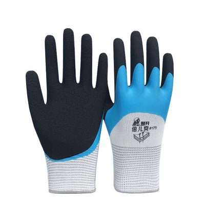 登升#179倍儿爽劳保手套浸胶防滑乳胶耐磨透气发泡王劳动工作防护