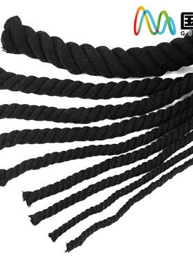 现货黑色三股棉绳棉线厘米线径粗细绳子2-4-8-10-20毫米