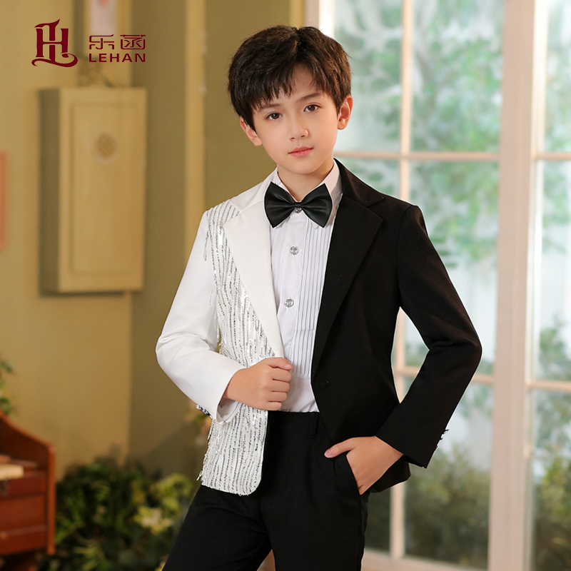 儿童流苏亮片西服套装男童礼服