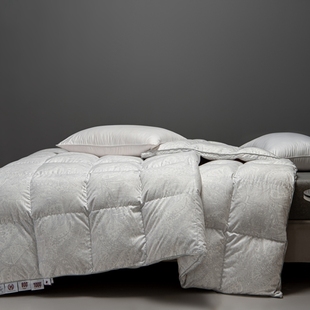 高端鹅绒被140支全棉羽绒被95大朵白鹅绒被芯全静音加厚保暖被子