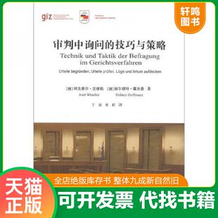 正版速发9787562042228 审判中询问的技巧与策略 (德)文德勒 中国政法大学出版社