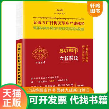 现货正版9787544347693 大通方广忏悔灭罪庄严成佛经（汉藏会校精勘版） 陈斌冠校 海南出版社