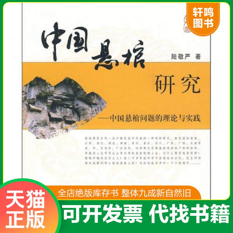 正版发货快中国悬棺研究：中国悬棺问题的理论与实践 9787560840031 陆敬严著 同济大学出版社