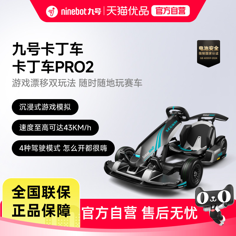 九号Segway卡丁车PRO2成年漂移儿童赛车四轮电动玩具多玩法平衡车