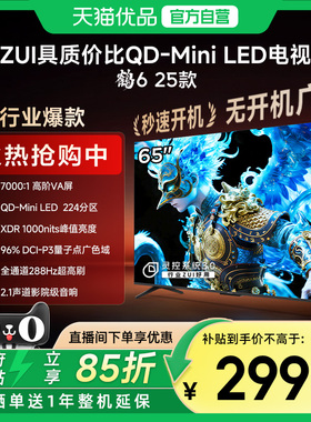 雷鸟鹤6 25款65英寸QD-MiniLED高阶VA高对比智能电视补贴65S595C