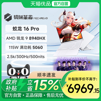 机械革命 蛟龙16Pro 2025 R9-7845HX RTX5070独显 16英寸笔记本电脑电竞游戏本官方旗舰