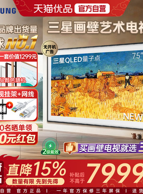 三星画壁电视75LS03C 75英寸壁纸艺术QLED量子点4K超薄AI哑光屏Y