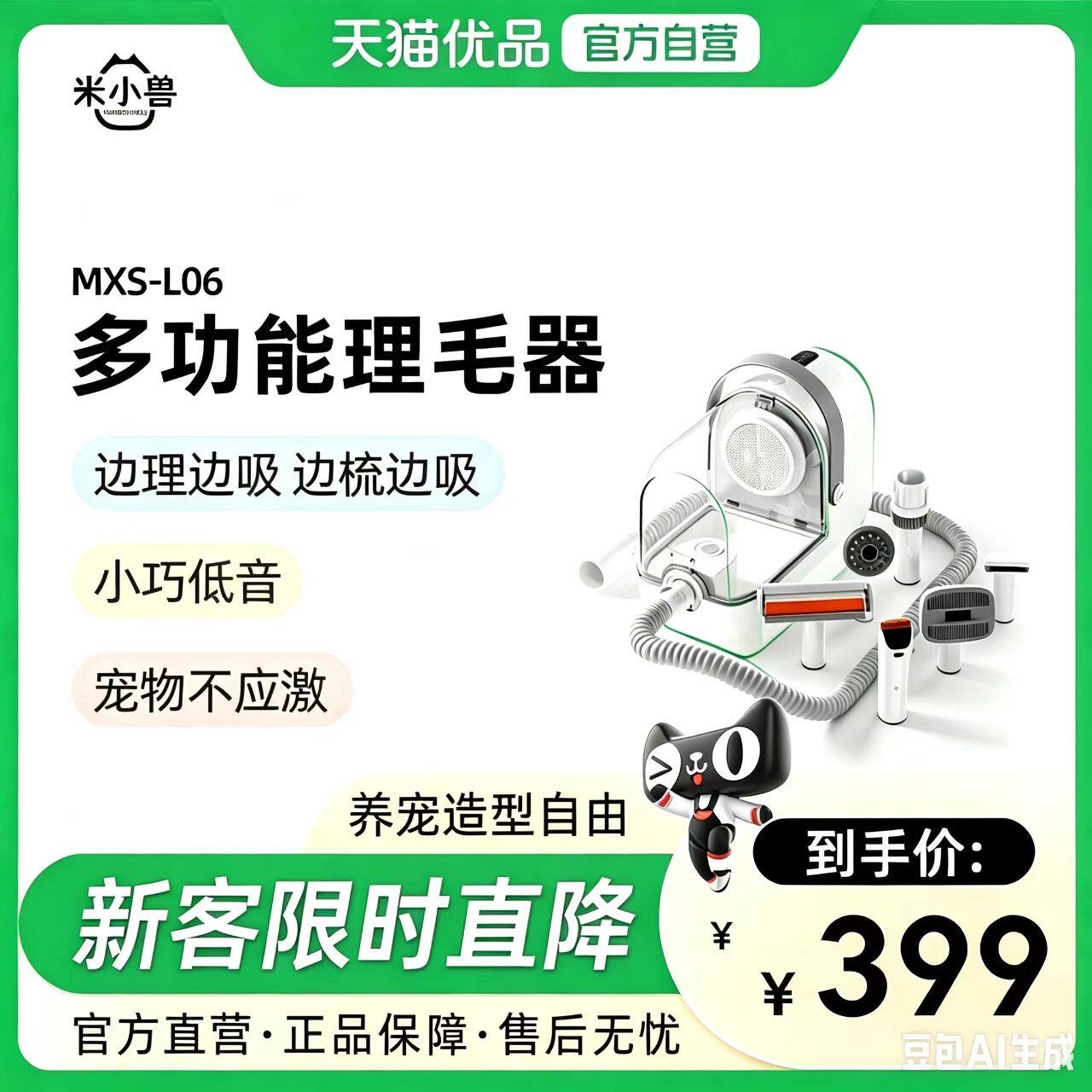 宠物理毛器狗狗剃毛电推剪多功能理毛吸毛梳毛按摩通用MXS-L06
