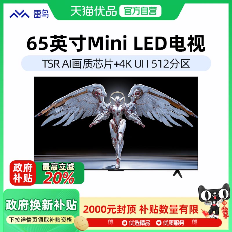 TCL雷鸟鹤6 Pro 25款65英寸MiniLED高阶分区超高刷平板电视机-X