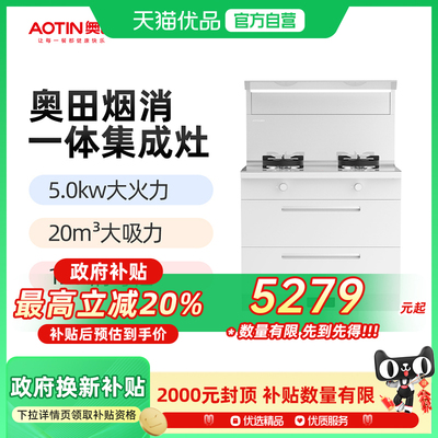 AOTIN/奥田 D3S白色消毒柜集成变频款二星级消毒柜X8-90D3S