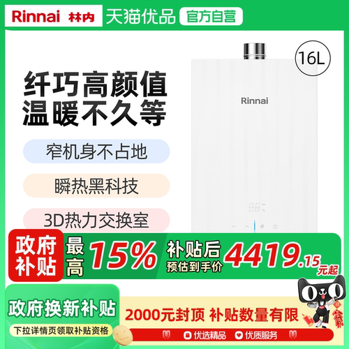 林内16升GT15燃气热水器