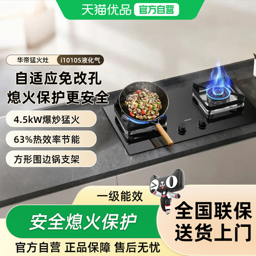华帝63%热效率台嵌两用灶具