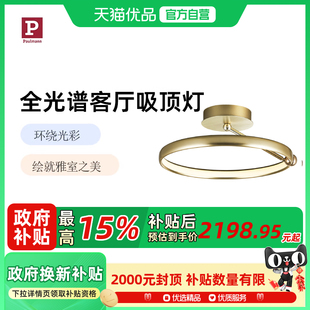 德国柏曼轻奢客厅灯吸顶灯创意圆环现代简约卧室灯具PCO205249