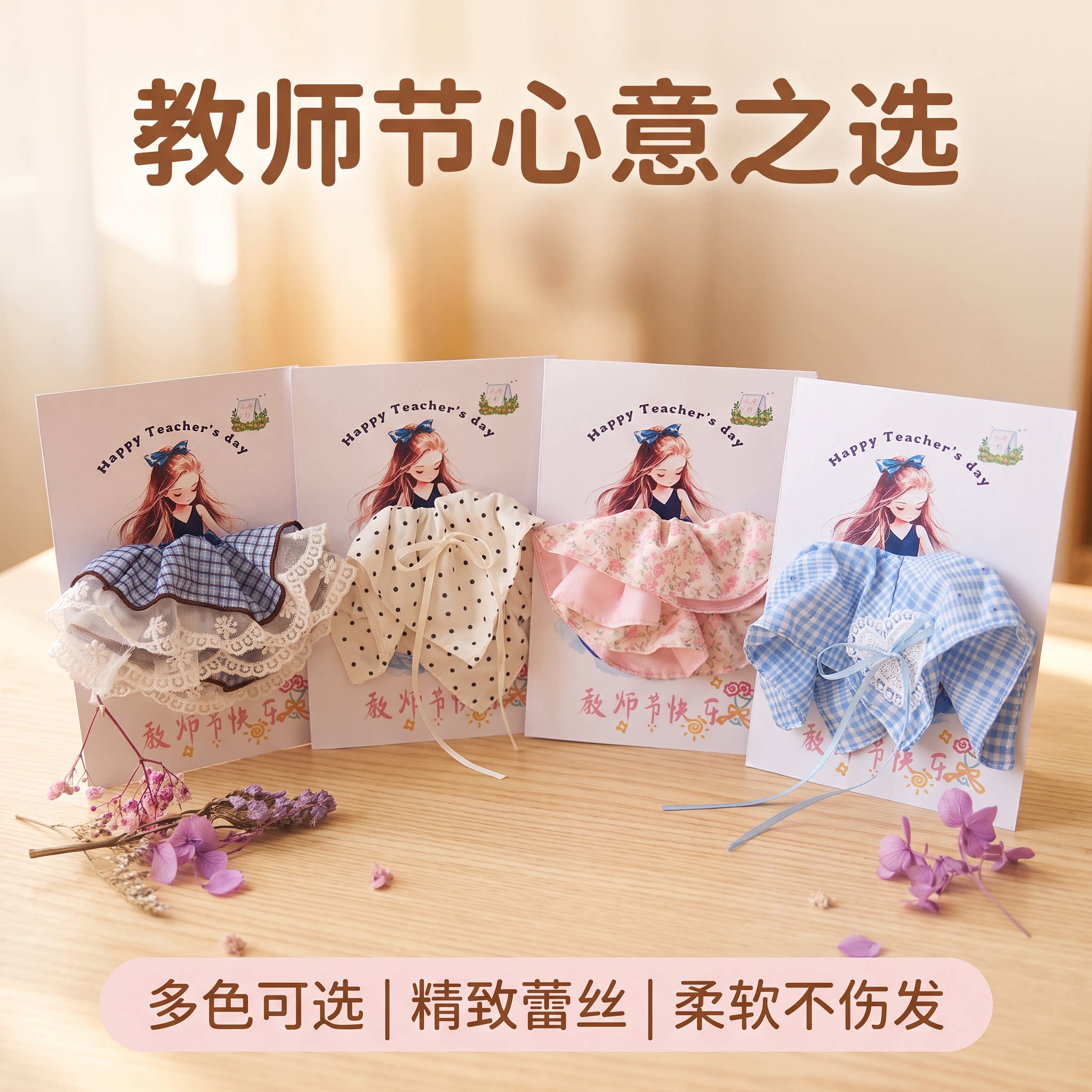 教师节实用礼物发圈贺卡儿童手工diy幼儿园送老师活动红笔伴手礼