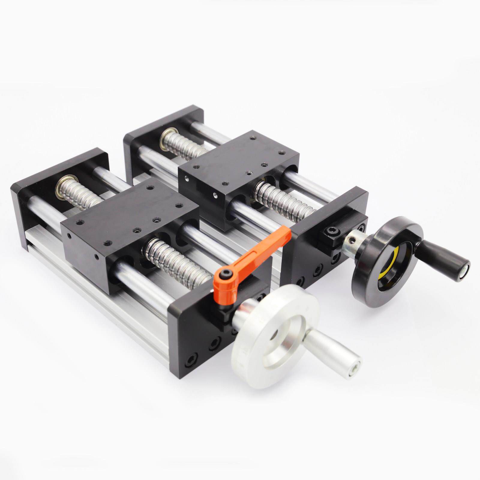 滑台模组手摇手动款 双光轴精密滚珠丝杆十字直线 线导轨升降台