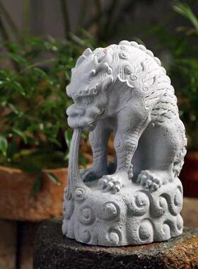 镇水兽中国园林庭院摆件茶宠物室内鱼缸摆件盆景公园人造石雕工艺