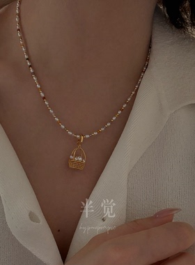 半觉本色糖果混彩baby珍珠热气球花篮精巧细致百搭吊坠万能扣