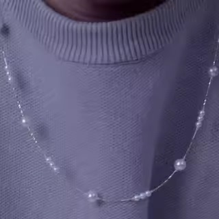 半觉轻奢高级感极光珍珠满天星项链女颈链60cmS925银礼物可开票