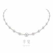 半觉专利天仙灰满天星3 8.5mm圆珠大小渐变43cm双扣 礼物可开票