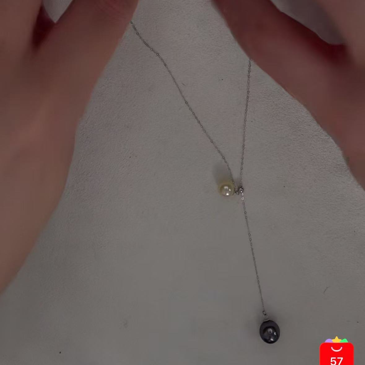 半觉进口铂金链pt900ak羽皇金+冷岛大溪地