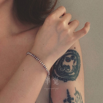 半觉天然淡水无核小米珠绝美紫色飘炫绿伴彩珍珠手链 礼物可开票