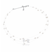 半觉迷你极光keshi鱼线三层超闪亮满天星极简珍珠项链礼物可开票