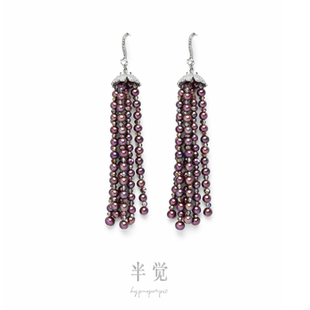 半觉紫帘曳影流苏耳钩
