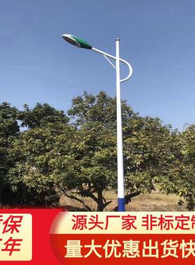 led路灯单头150W光源220V农村建设工程亮化道路照明6米高杆接市电
