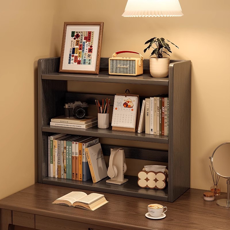 实木多层书架办公收纳架