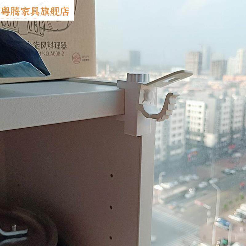 极速细杆夹伸缩杆夹子p免打孔窗帘挂杆无痕可调节门帘遮挡帘杆挂