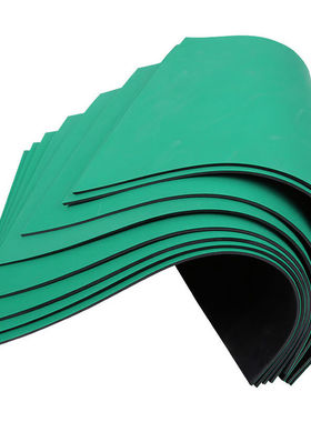 极速新品新酌秀防静电地垫桌垫维修工作台胶皮垫橡胶垫绿色Z20mm