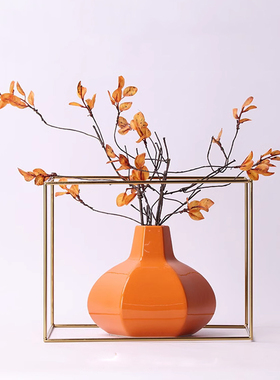 极速新中式陶瓷花器花瓶简约摆件样板房间别墅轻T奢茶几摆设现代