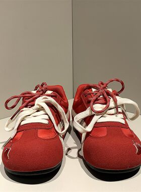 新品红色苹果鞋女2026新款复古A运动夏季透气休闲软底薄款芭蕾德