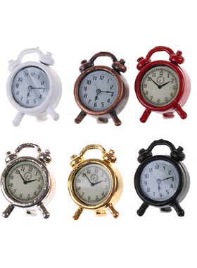极速1PC 6 Colors 1:12 Scale Alarm Clock Doll KitTchen Living