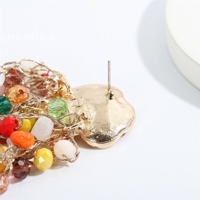 极速2021欧美手工流苏民族耳针女Women Fashion LonOg Tassel Ear