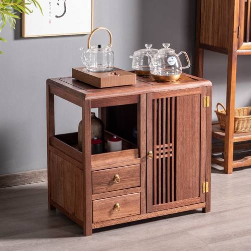 极速胡桃木茶台实木茶水柜家用茶边D柜烧水壶一体茶吧机新中式茶