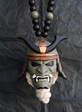 新品Japanese Oni Samurai Helmet Car Hanging PendanVt Samurai