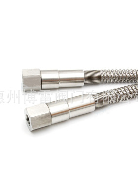 极速不锈钢316L高压金属软管波纹管防爆气路管钢瓶特气Y管道耐压2